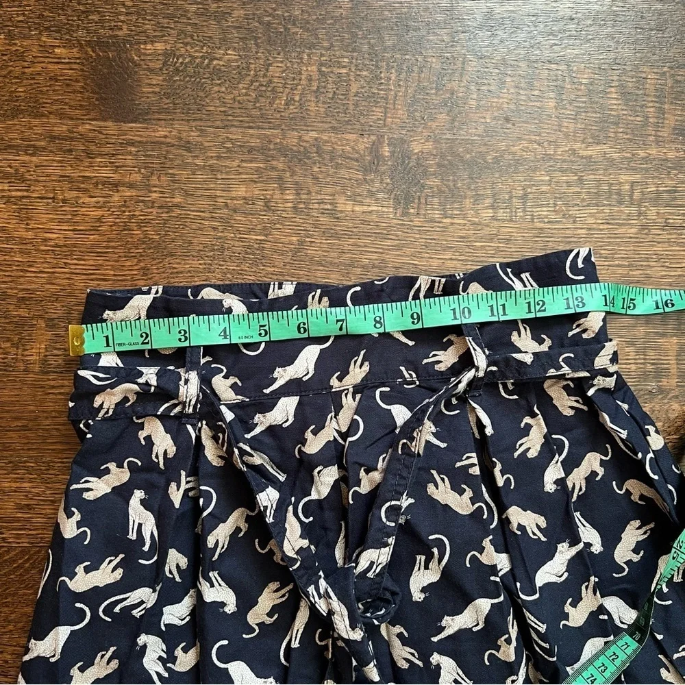 Ann Taylor blue midi with leopards skirt size 0